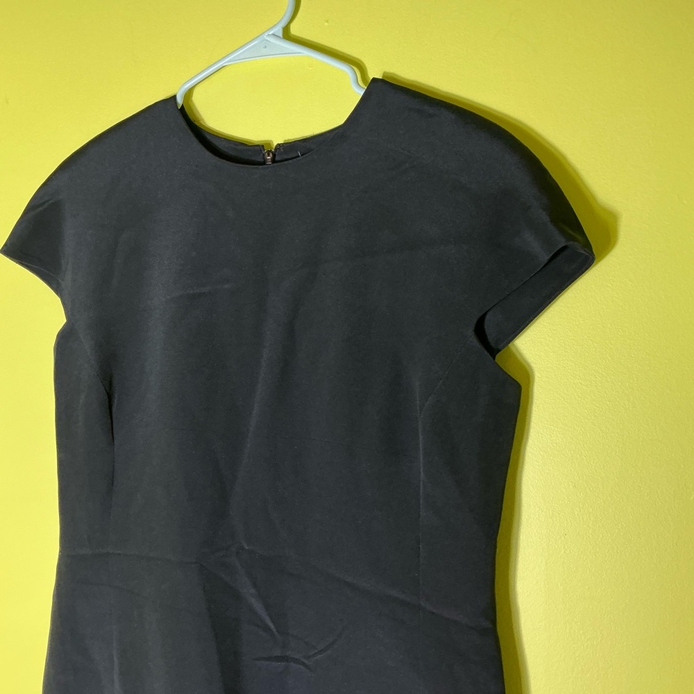 Vintage Worth 80s 90s Silk Black Mini Dress - Picture 2 of 5